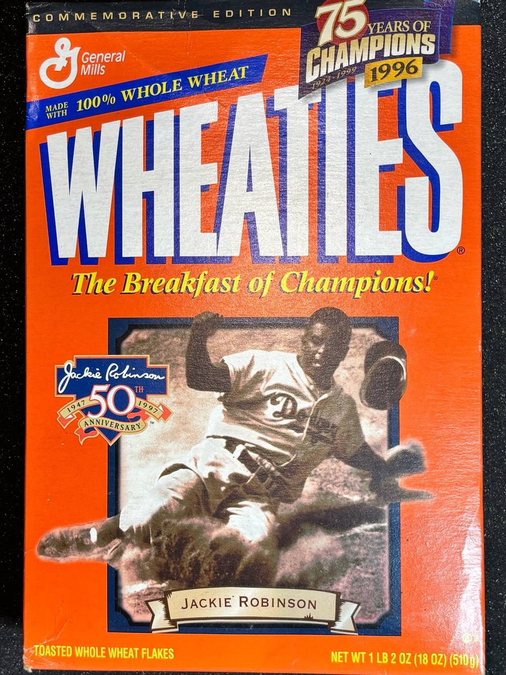 General Millies - Wheaties Jackie Robinson Commemorative Cereal Box